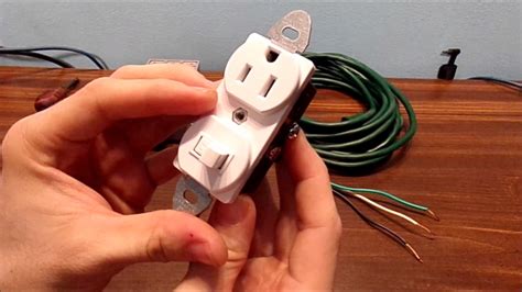 how to add wire through a switch metal box|wiring a plug switch combo.